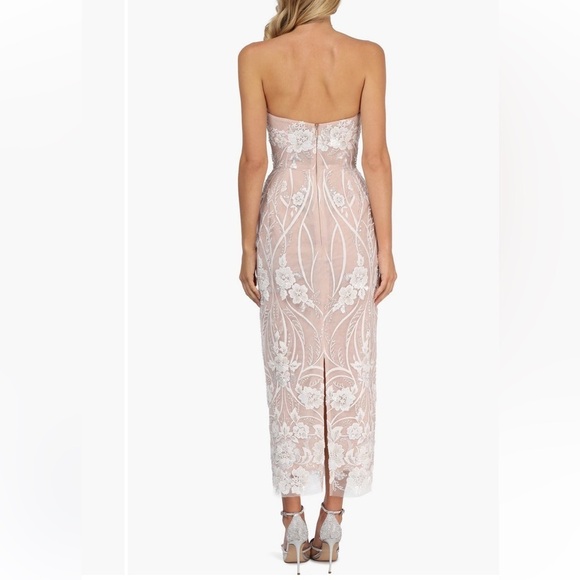 NWT HELSI Catherine sequin Floral Lace strapless Dress XS - Picture 2 of 11